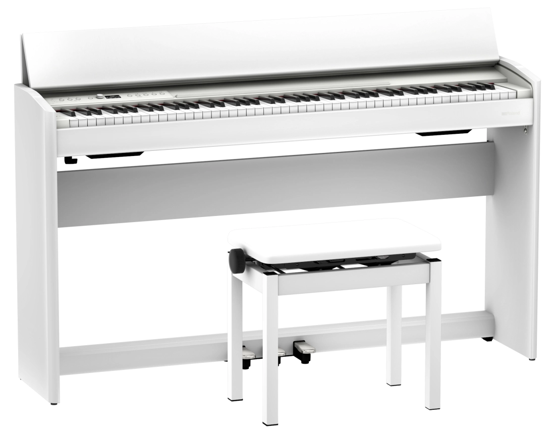 F701 Digital Piano with Stand and Bench - White