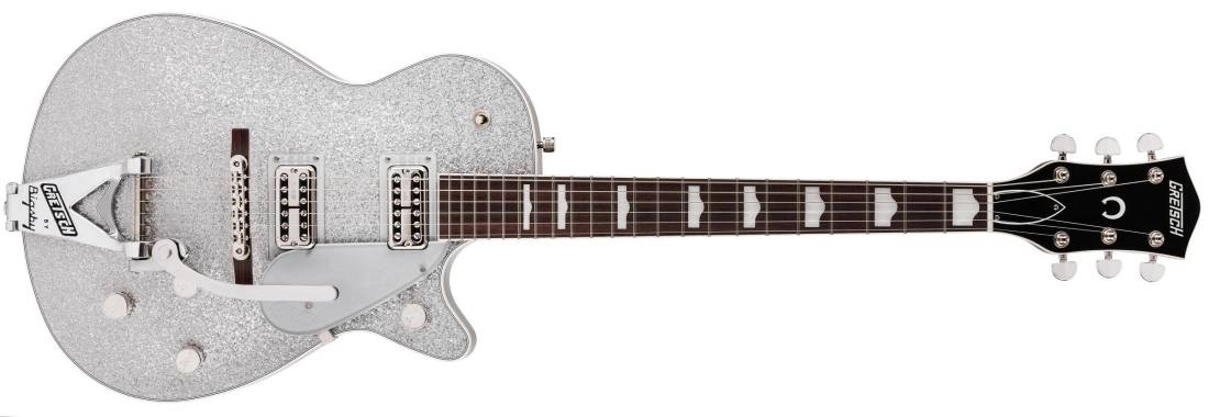 G6129T-89VS Vintage Select 89 Sparkle Jet with Bigsby, Rosewood Fingerboard - Silver Sparkle