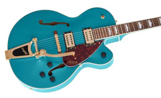 G2410TG Streamliner Hollow Body Single-Cut with Bigsby and Gold Hardware, Laurel Fingerboard - Ocean Turquoise