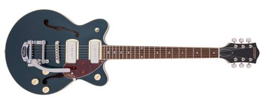 Gretsch Guitars - G2655T-P90 Streamliner Center Block Jr. Double-Cut P90 with Bigsby, Laurel Fingerboard - Two-Tone Midnight Sapphire and Vintage Mahogany Stain