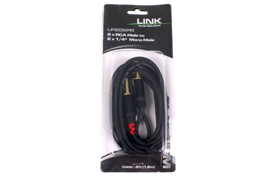 Link Audio Premium Dual RCA to 1/4 Cable - 6 Foot
