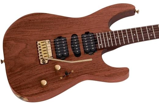 MJ DK24 HSH 2PT E Mahogany with Figured Walnut, Streaky Ebony Fingerboard - Natural