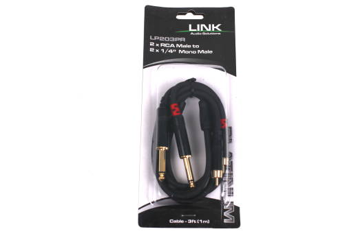 Link Audio Premium Dual Rca to 1/4 Cable - 3 foot