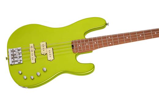 Pro-Mod San Dimas Bass PJ IV, Caramelized Maple Fingerboard - Lime Green Metallic