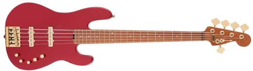 Pro-Mod San Dimas Bass JJ V, Caramelized Maple Fingerboard - Candy Apple Red