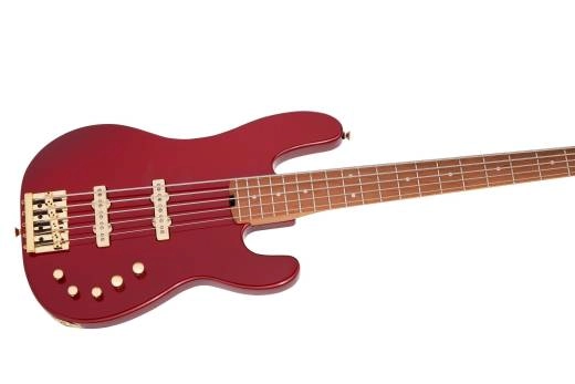 Pro-Mod San Dimas Bass JJ V, Caramelized Maple Fingerboard - Candy Apple Red