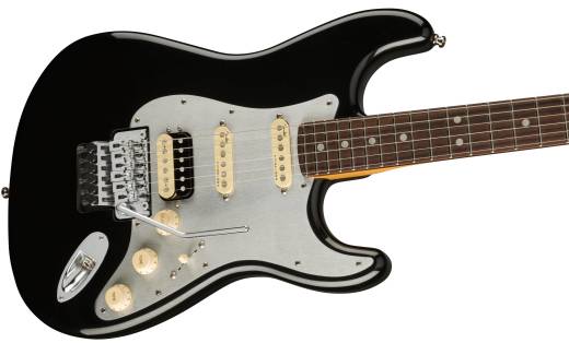 American Ultra Luxe Stratocaster Floyd Rose HSS, Rosewood Fingerboard - Mystic Black