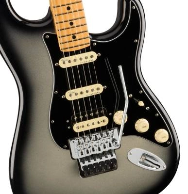 American Ultra Luxe Stratocaster Floyd Rose HSS, Maple Fingerboard - Silverburst