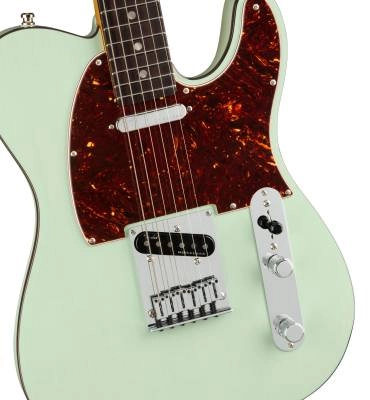 American Ultra Luxe Telecaster, Rosewood Fingerboard - Transparent Surf Green