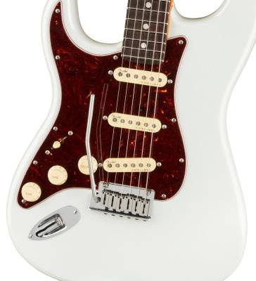 American Ultra Stratocaster Left-Hand, Rosewood Fingerboard - Arctic Pearl