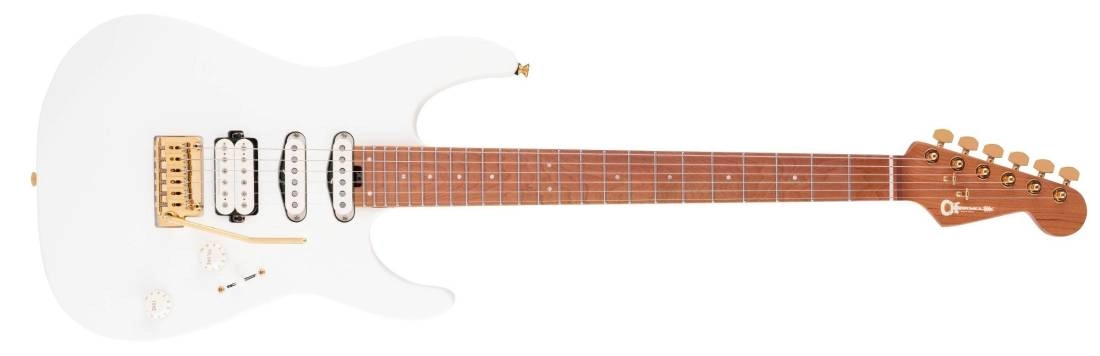 Pro-Mod DK24 HSS 2PT CM, Caramelized Maple Fingerboard - Snow White