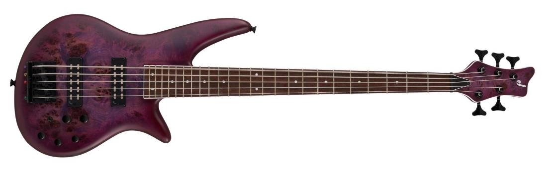 X Series Spectra Bass SBXP V, Laurel Fingerboard - Transparent Purple Burst