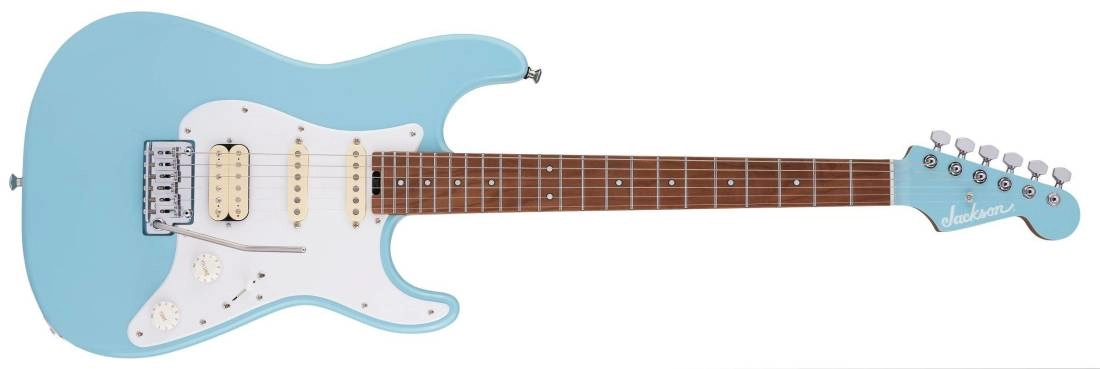 MJ Series Signature Misha Mansoor So-Cal 2PT, Caramelized Maple Fingerboard - Daphne Blue