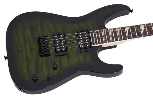 JS Series Dinky Arch Top JS32Q DKA HT, Amaranth Fingerboard - Transparent Green Burst