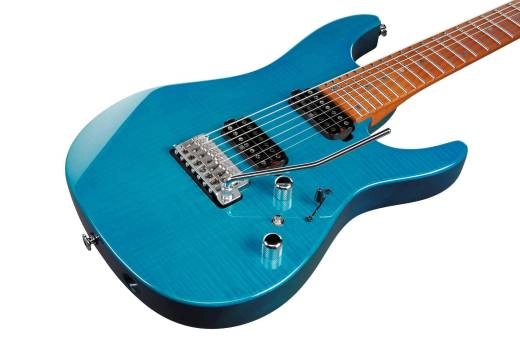MM7TAB Martin Miller Signature 7-string Electric Guitar w/Case - Transparent Aqua Blue
