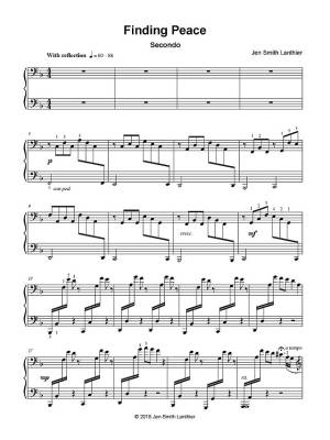Finding Peace - Lanthier - Piano Duet (1 Piano, 4 Hands) - Sheet Music
