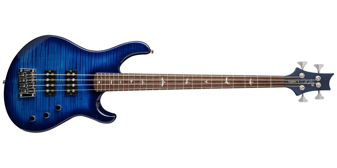 SE Kingfisher Bass with Gigbag - Faded Blue Wraparound Burst