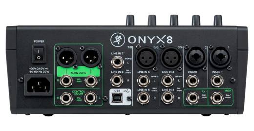 Onyx8 8-Channel Analog Mixer with USB