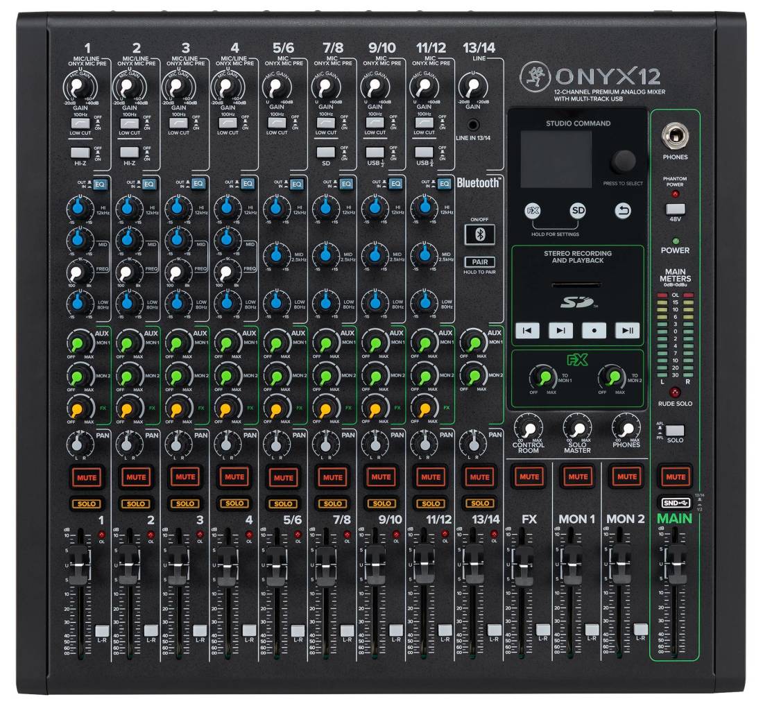 Onyx12 12-Channel Analog Mixer with USB