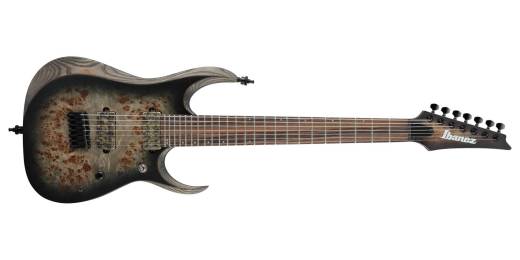 RGD Axion Label 7-String Electric Guitar - Charcoal Burst Black Flat