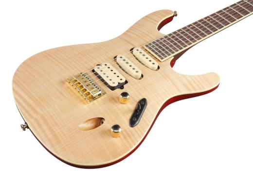 S Standard Electric Guitar with Flamed Maple Top - Natural Flat