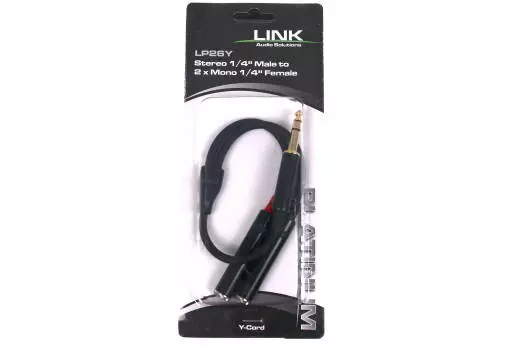 Link Audio Premium 1/4 TRS-M to 2 x 1/4-F Adaptor