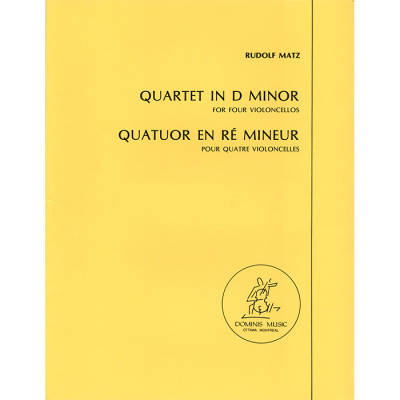 Quartet in D Minor - Matz - 4 Cellos - Parts Set