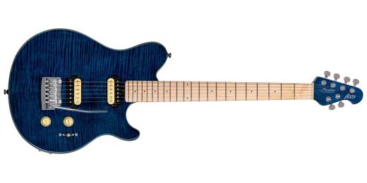 Sterling by Music Man - Axis, Flame Maple Top - Neptune Blue