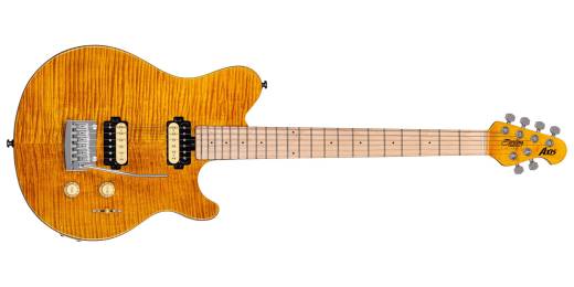 Sterling by Music Man - Axis, Flame Maple Top - Trans Gold
