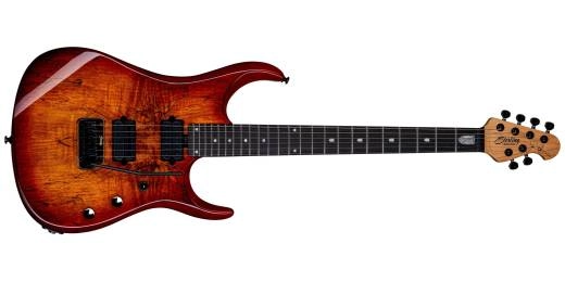 Sterling by Music Man - JP15, DiMarzio Pickups, Spalted Maple Top - Blood Orange Burst