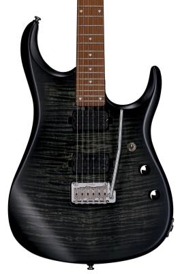 Guitare JP15, dessus en érable flammé - Trans Black Satin