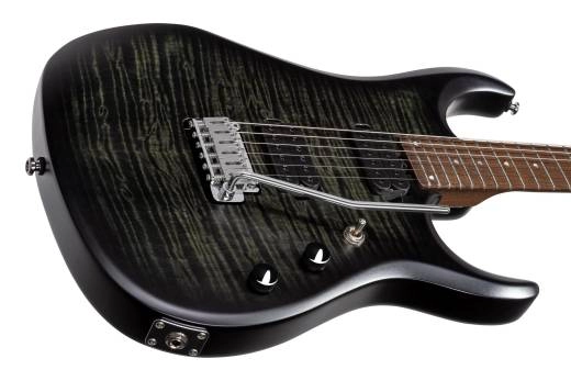 Guitare JP15, dessus en érable flammé - Trans Black Satin