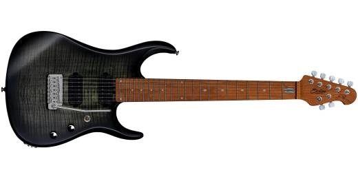 JP15-7 7-String Electric Guitar, Flame Maple Top - Trans Black Satin