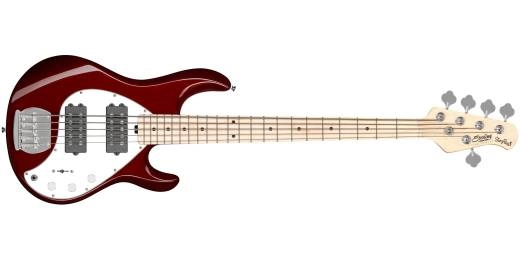 StingRay Ray5 HH 5-String Bass - Candy Apple Red