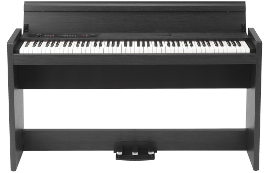 Korg - LP380 88-Key Digital Piano with Stand - Rosewood Grain Black Finish