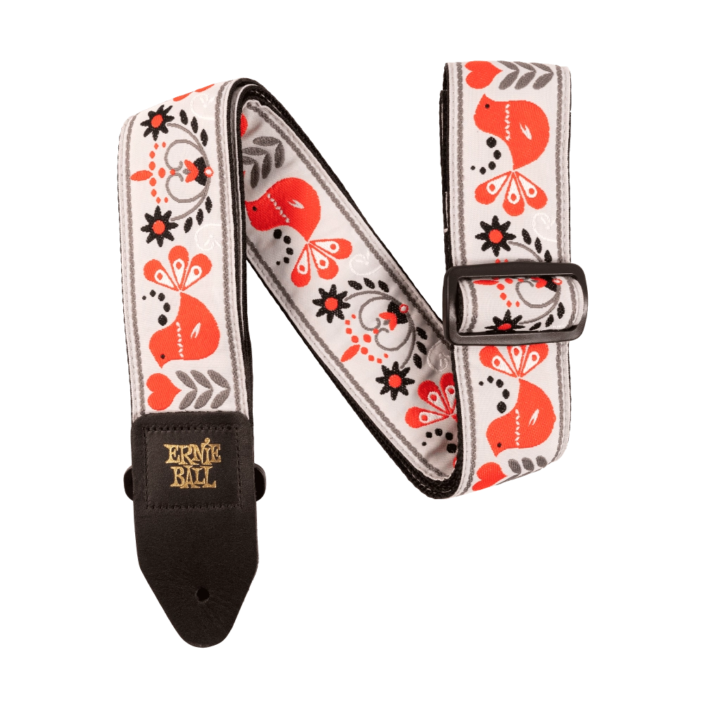 Red Bird Winter Jacquard Strap