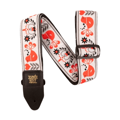 Ernie Ball - Red Bird Winter Jacquard Strap