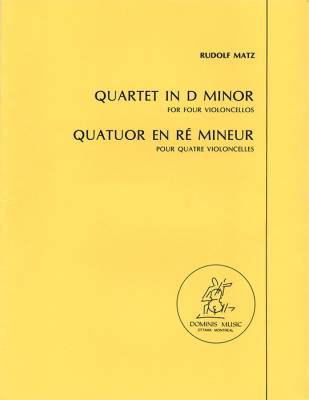 Quartet in D Minor - Matz - 4 Cellos - Pocket Score