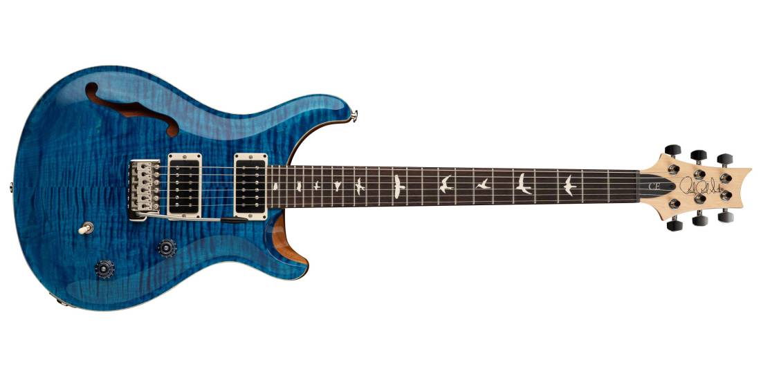 CE24 Semi-Hollow Electric Guitar w/Gig Bag - Blue Matteo