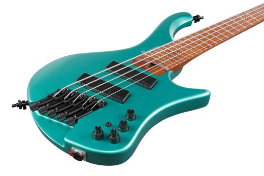 EHB Ergonomic Headless 5-String Multi Scale Bass with Gigbag - Emerald Green Metallic Matte