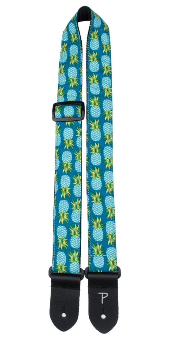 1.5\'\' Ukulele Strap w/ Pineapple Design - Teal