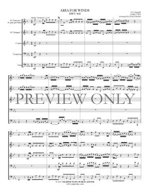 Aria for Winds, HWV 410 - Handel/Marlatt - Brass Quintet - Gr. Difficult