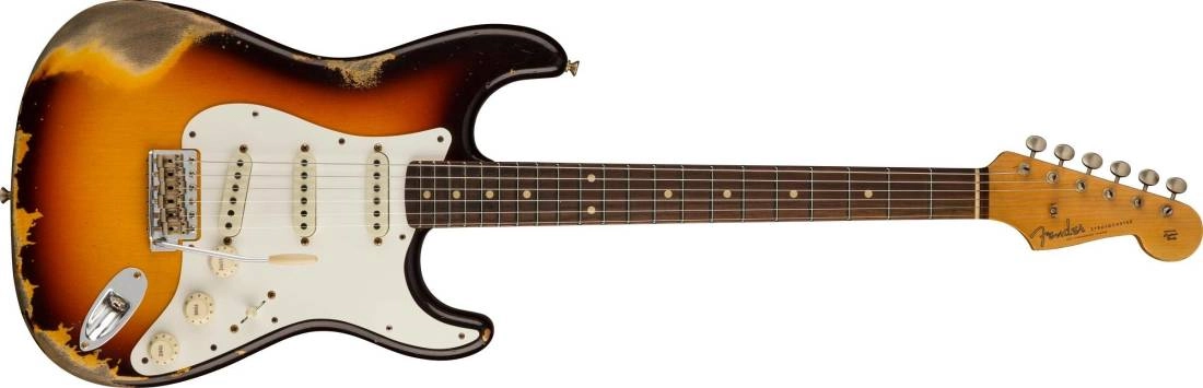 1959 Stratocaster Heavy Relic - Faded Aged Chocolate 3-Colour Sunburst