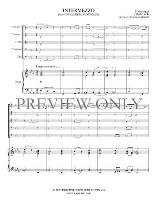 Intermezzo from Cavalleria Rusticana - Mascagni/Marlatt - Brass Quintet/Organ - Gr. Medium