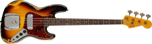 Basse 1961 Jazz Bass Heavy Relic - 3-Colour Sunburst