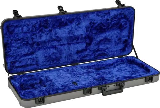 Boîtier moulé de luxe Strat/Tele - Argent / Bleu