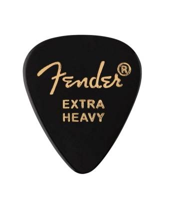 Fender - 351 Shape Premium Picks, Extra Heavy - Black, 12 Count