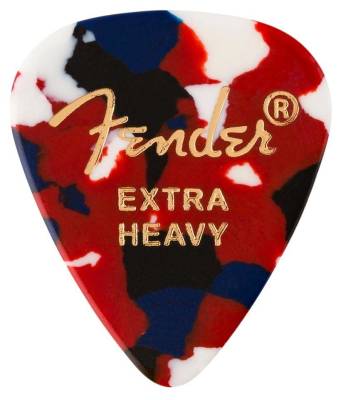 Fender - 351 Shape Premium Picks, Extra Heavy - Confetti, 12 Count