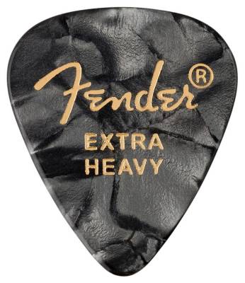 Fender - 351 Shape Premium Picks, Extra Heavy - Black Moto, 12 Count