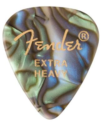 Fender - 351 Shape Premium Picks, Extra Heavy - Abalone, 12 Count